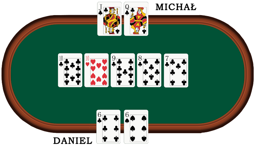 poker-Q-J-10-9-8 vs 10-9-8-7-6